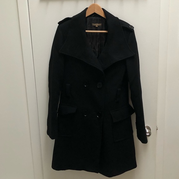 Black wool coat - Picture 2 of 7